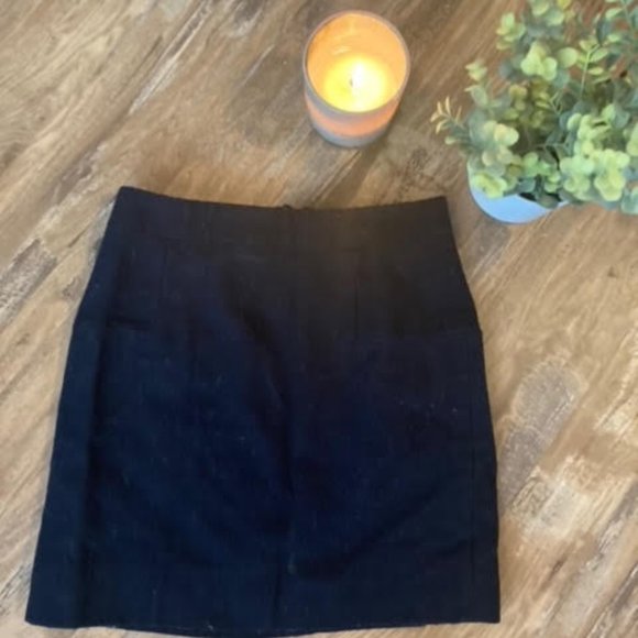 Navy Tweed J. Crew Skirt - Picture 1 of 3